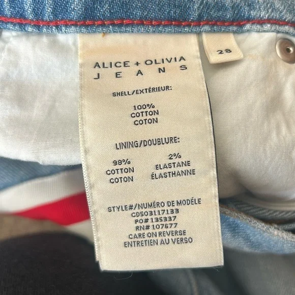 New Alice and Olivia Wallie Cuff jeans - Picture 8 of 16